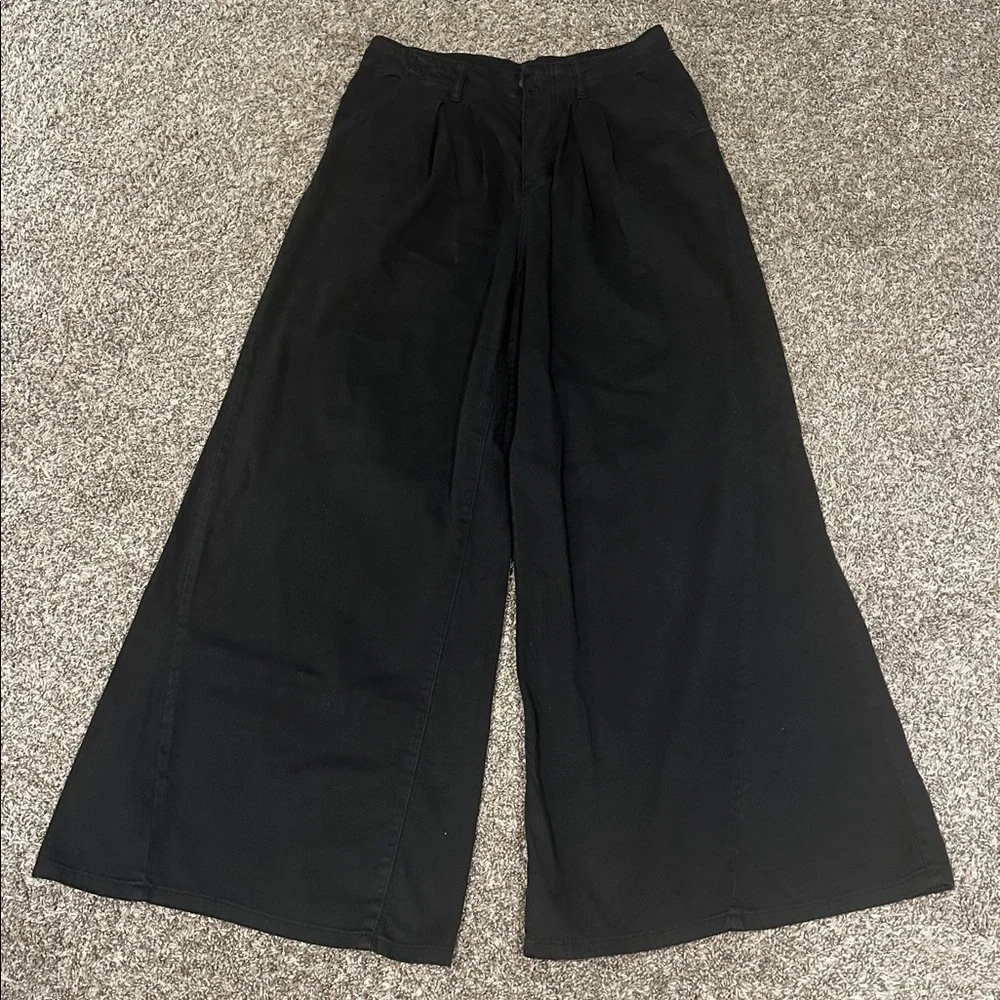 Free People Light as Spring Pleated High Rise Wide Leg Slouchy Trouser Pants